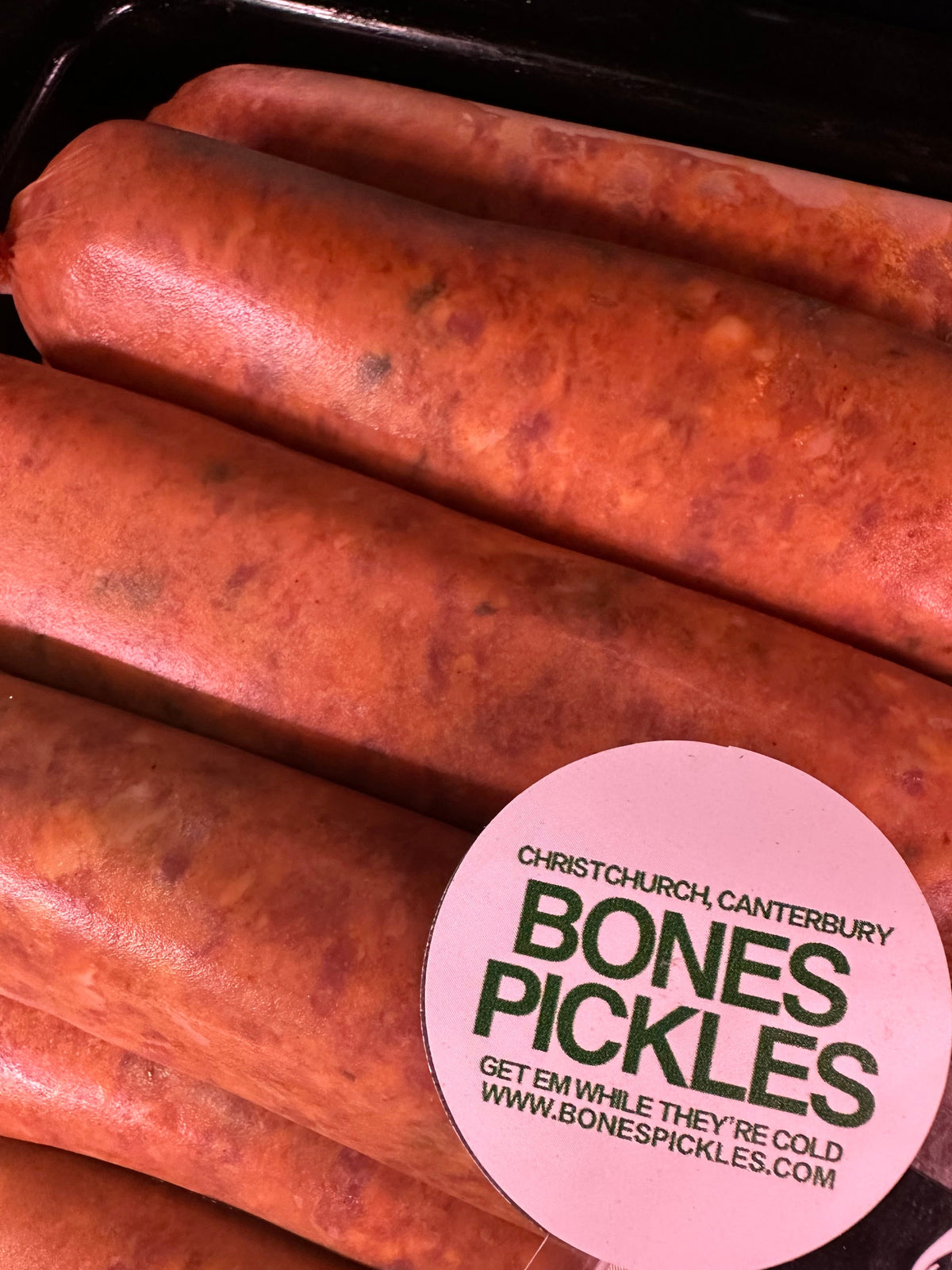 Smokey Jalapeno, Bones Pickles & Cheese Sausages