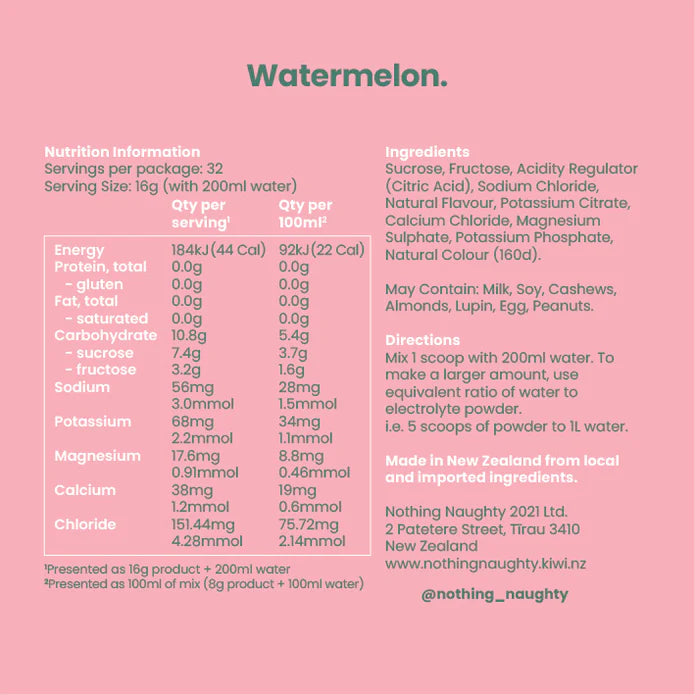 Nothing Naughty Electrolyte Hydration Powder