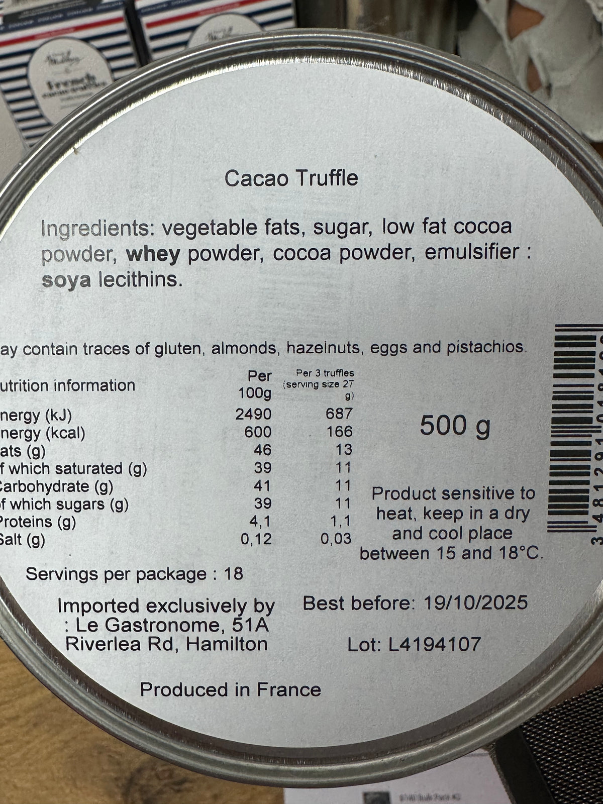 Mathez Chocolate Truffle Tins