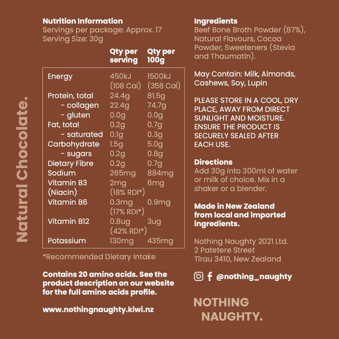 Nothing Naughty Bone Broth Protein Powder