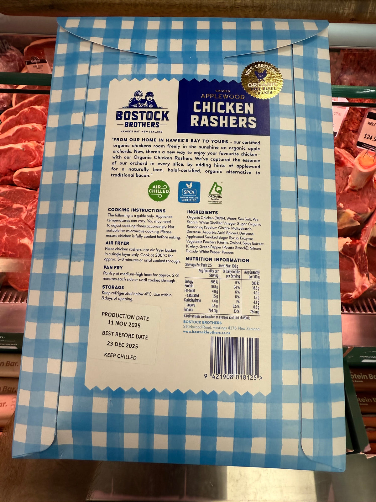 Organic Smoked Chicken Rashers