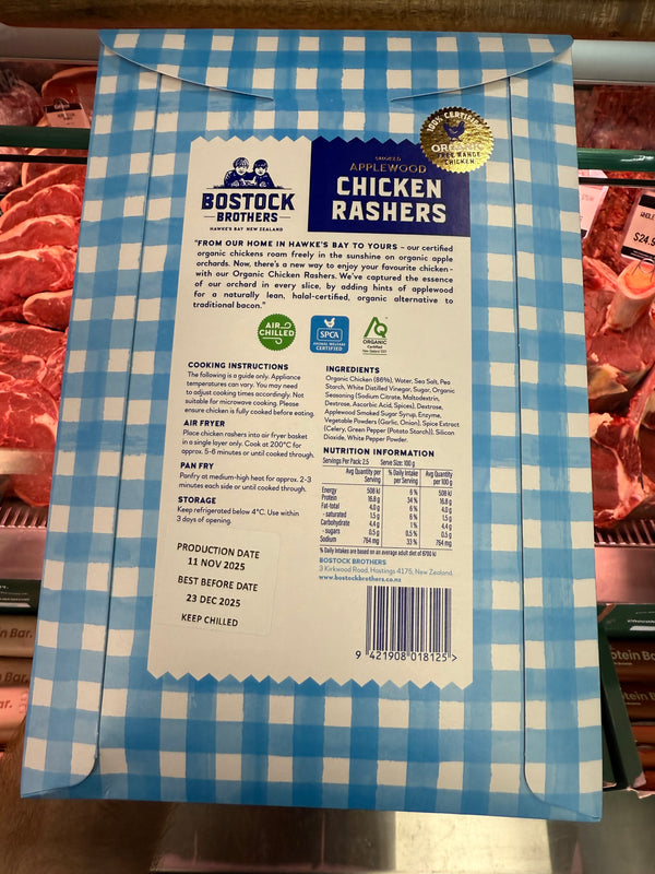 Organic Smoked Chicken Rashers
