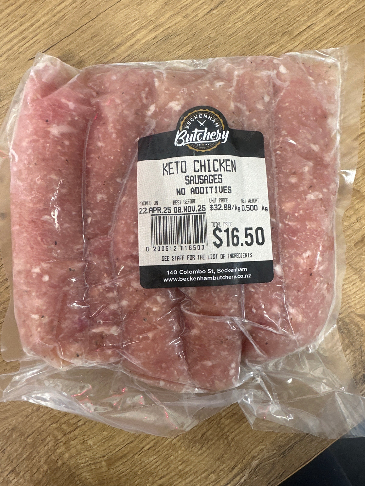 Organic Chicken Sausages (No additives)