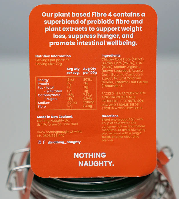 Nothing Naughty Fibre 4 Prebiotic Sample Sachet