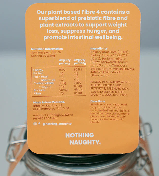 Nothing Naughty Fibre 4 Prebiotic Sample Sachet