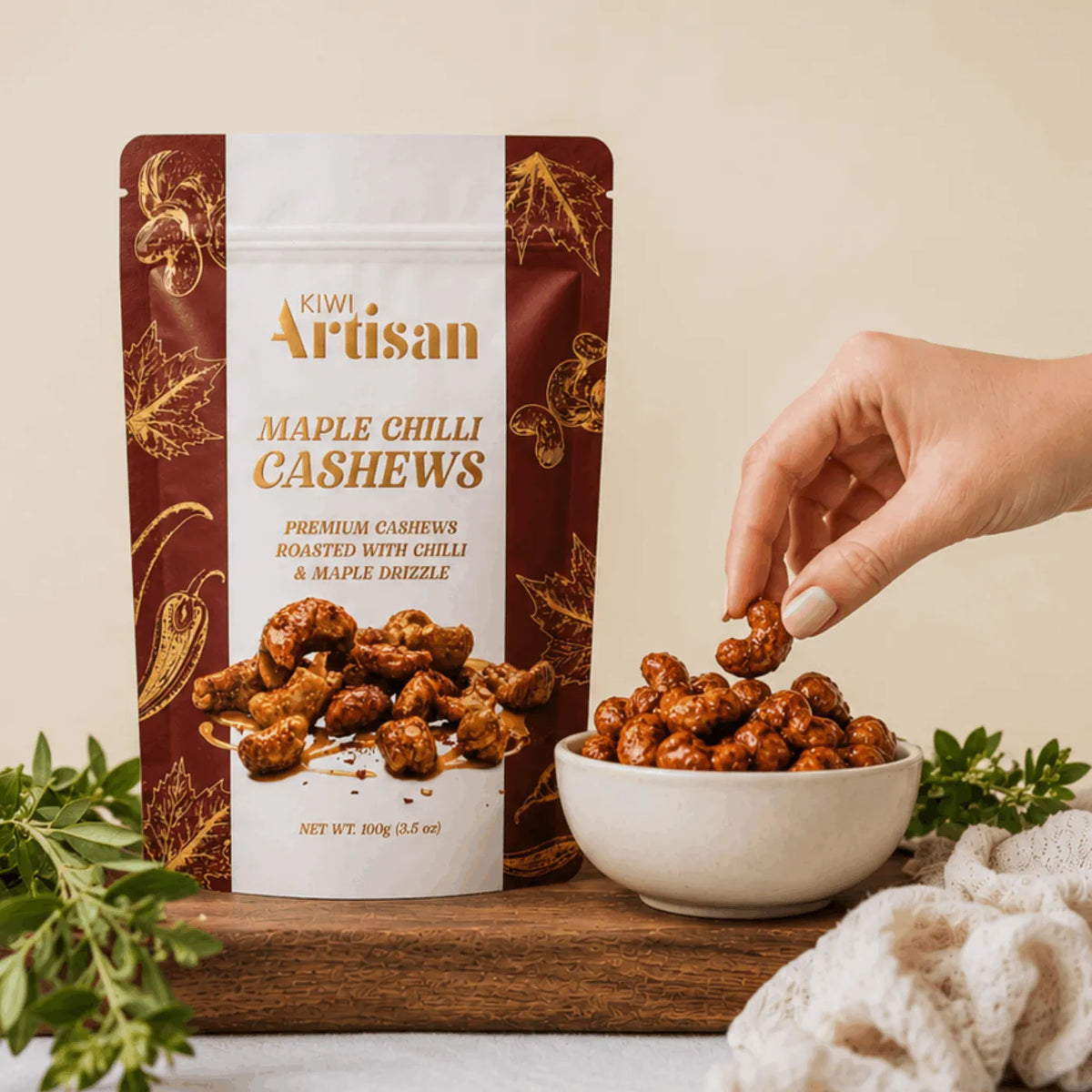 Kiwi Artisan Maple Chilli Cashews